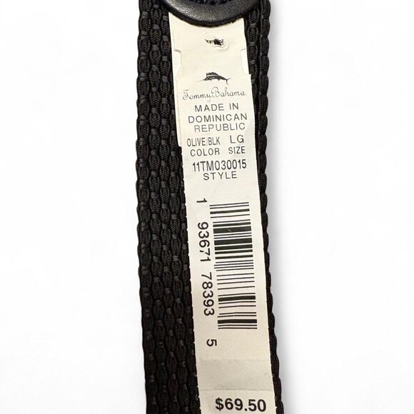 NWT Tommy Bahama Reversible Stretch Belt in Olive + Black size L (38-40) - Picture 8 of 8